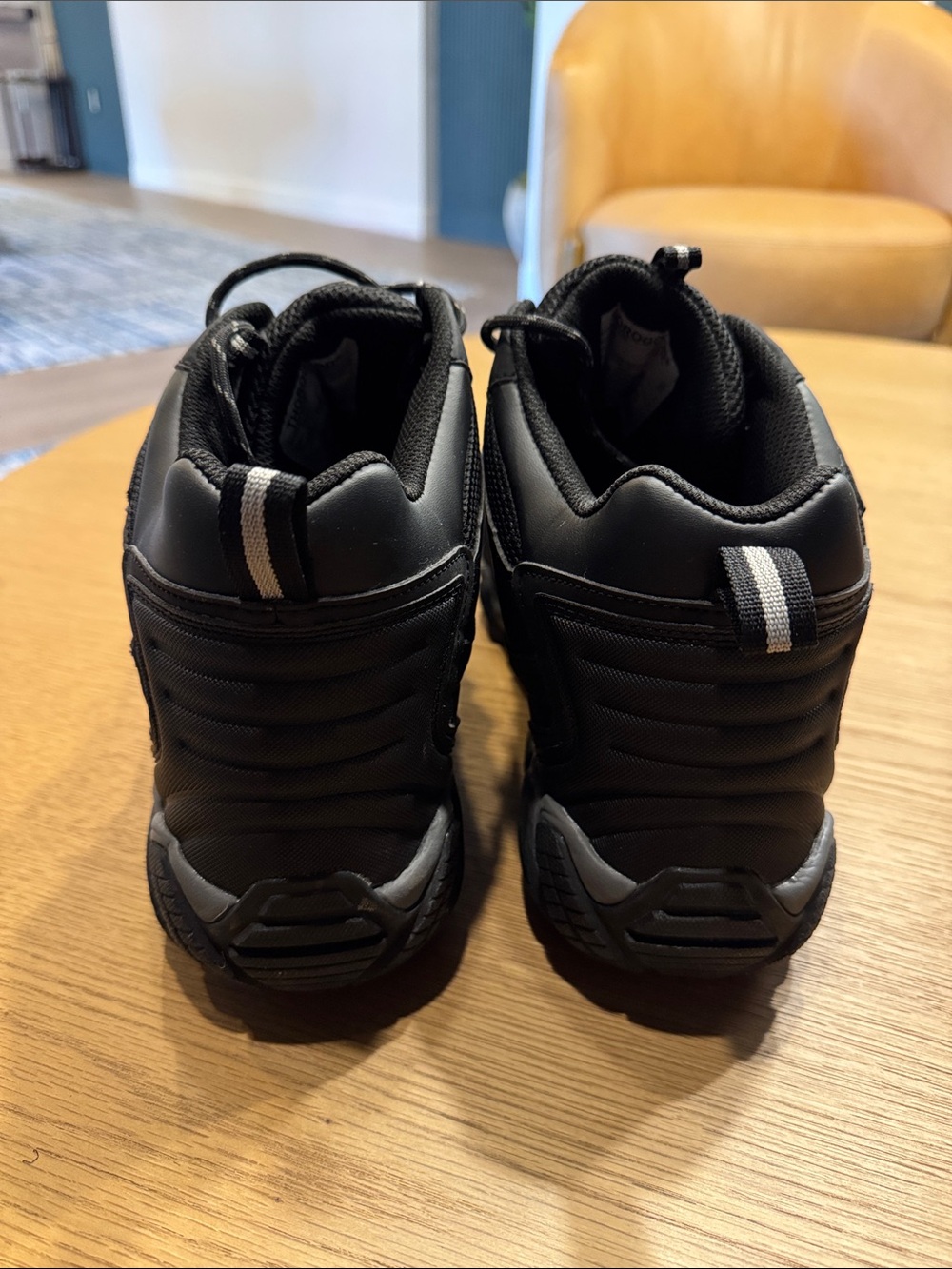 Men's All-Black Athletic Trail Sneakers - Picture 6 of 15